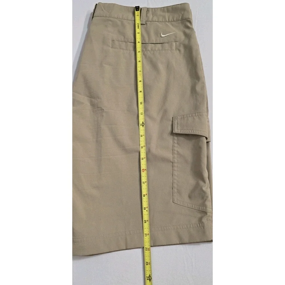 Nike Golf Cargo Shorts Sz 38 Tan Pocket Mens Athletic Flat Front Dri Fit Outdoor